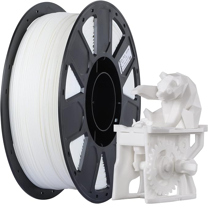 Creality PLA Filament 1.75mm, Tough and Durable 3D Printer Filament with +/-0.02mm Accuracy, Smooth Printing 1KG Spool, White