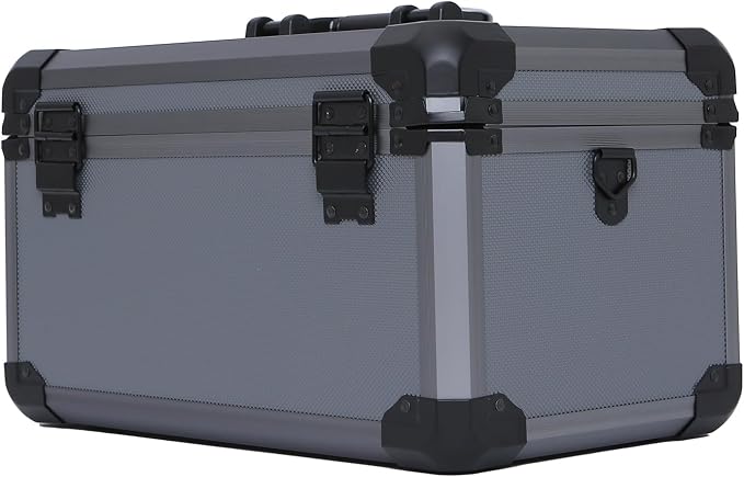 14in Reinforced Aluminum Hard Case with DIY Customizable Interior Dividers (14 x 7.9 x 7.3in Interior)