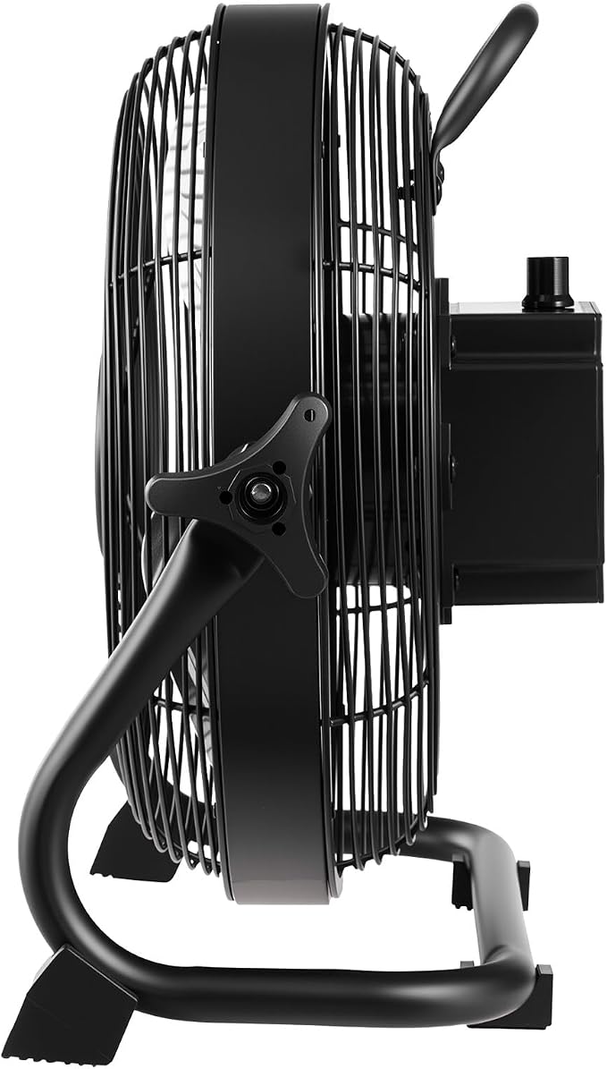 VEVOR 10 inch Rechargeable Battery Operated Camping Floor, High Velocity Portable Outdoor Fan with Metal Frame, Copper Brushless Motor, 360-degree Manual Rotation,for Fishing,Traveling, Picnicking