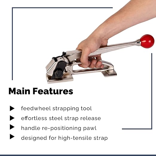 IDL Packaging - S-296 Heavy Duty High Tensile Feed-Wheel Tensioner for 3/8" to 3/4" Steel Strapping