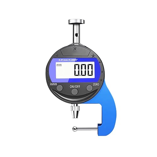 Digital Thickness Gauge Thickness Measuring Indicator | Thickness Gauge Measuring Range 0-10mm0.0005''/0.01 mm for Plastic pipes,steel pipes Wall Thickness Products (YT)