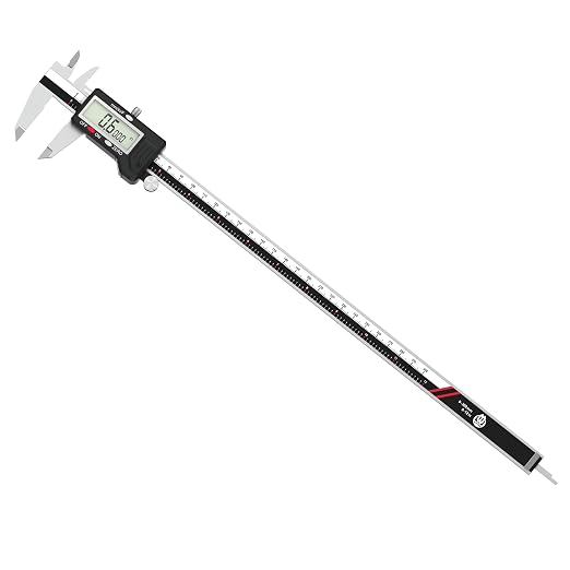 werka Digital Caliper, Calipers Measuring Tool, Auto-Off Micrometer Caliper with 0.001”High-Accuracy,Inch/Fraction/Millimeter Conversions Button,4 Measuring Ways, Stainless Steel (12 Inch)