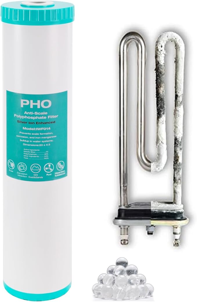 H&G Lifestyles Water Descaler Cartridge,Replacement for 20 x 4.5 | Whole House Water Filtration System, Anti-Scale Filter,Polyphosphate Inhibitor Filter,Compatible with 20 Inch Filter Housing