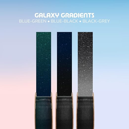 Polymaker Panchroma PLA Filament 1kg, Gradient 3D Printing Filament 1.75mm | Galaxy Blue-Green, Neatly Wound PLA for Easy Print & Smooth Feeding. Compatible with Bambu Lab & Most 3D Printers