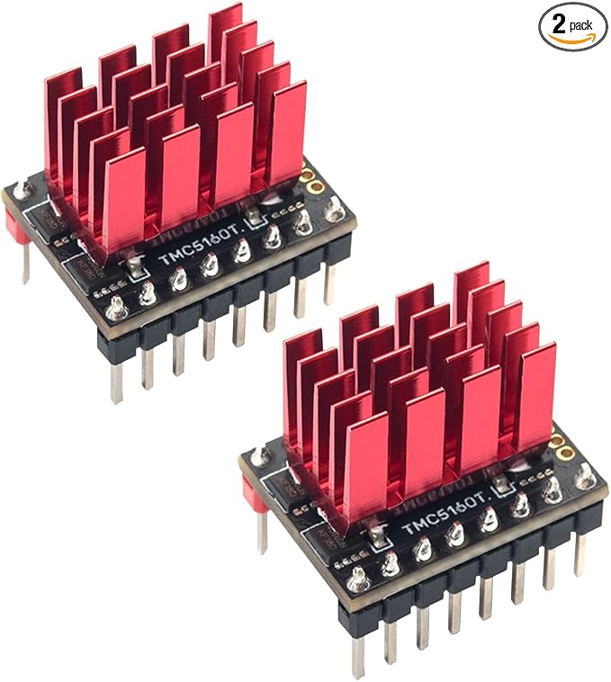 BIGTREETECH TMC5160T Pro V1.0 Stepper Motor Drivers with Heatsink Ultra Silent Driver Support 56V 3A High Speed/Voltage Printing SPI SD Mode for Octopus Pro/Manta M8P/SKR 3 CoreXY/I3 3D Printer 2Pcs