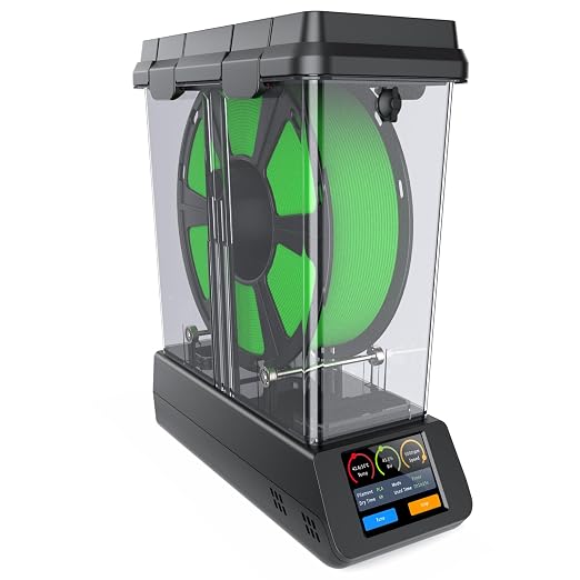 Filament Dryer, 360° Heating Filament Dry Box with Accurate Humidity Monitor, Dust Moisture Proof & Smooth Wire Feeding, Active Heating Dehumidification Touch Screen, Compatible with PLA PETG ABS TPU