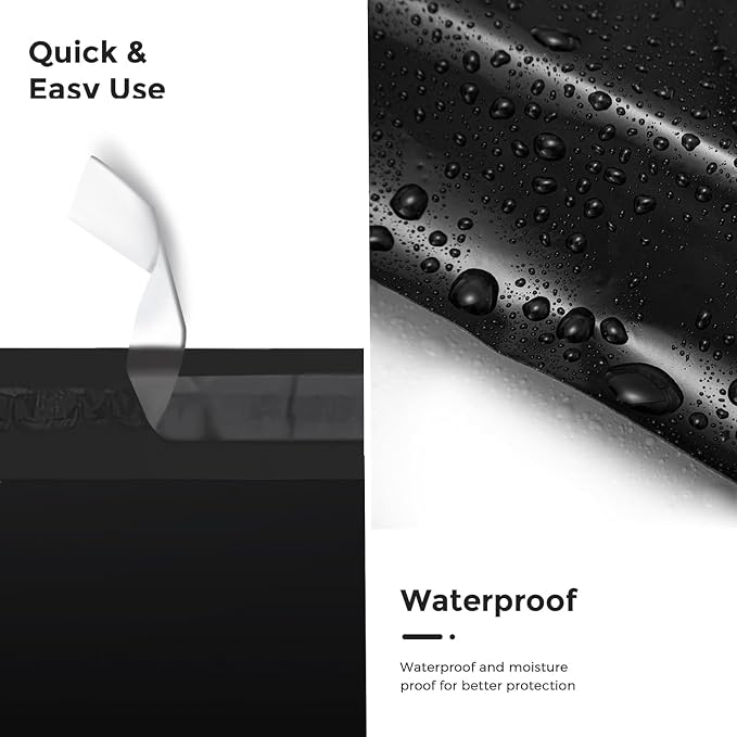 Metronic Poly Mailers 10x13 1200 Pcs, Medium Shipping Bags for Clothing, Strong Adhensive Shipping Envelopes for Small Business, Waterproof Poly Mailing Bags, Tear-resistant Packaging Bags in Black