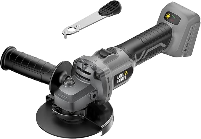 Angle Grinder 4-1/2" Cordless Compatible with DEWALT 20V Max Battery, Brushless Power Grinder Tool, 6 Variable Speed for Cutting Grinding Polishing (Tool Only)
