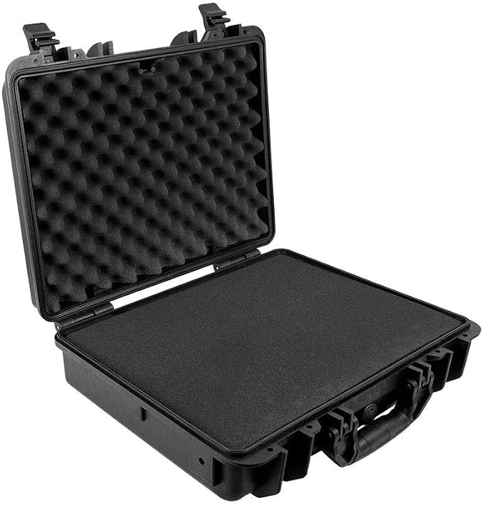 Monoprice Weatherproof Hard Case with Customizable Foam,Black, 19 Liter