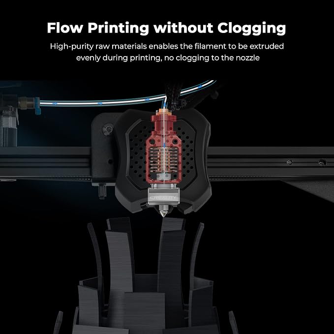 Creality PLA Filament 1.75mm, Tough and Durable 3D Printer Filament with +/-0.02mm Accuracy, Smooth Printing 1KG Spool, Black