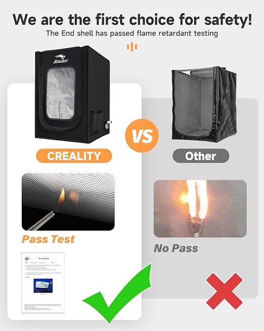 Creality Official 3D Printer Enclosure with Fan Interface Fireproof Dustproof Constant Temperature Dust Cover 480 * 600 * 720mm for Ender 3 V3 SE/KE/Ender 3/Ender 3 Pro/Ender 3V2/Ender 3S1/Neo（no Fan