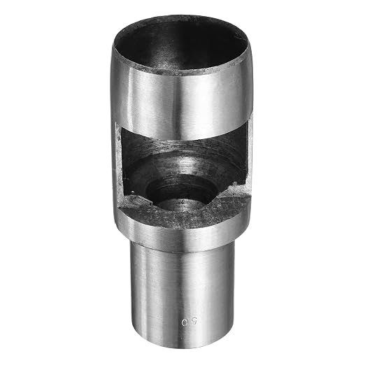 HARFINGTON Leather Round Hole Punch, 50mm Hollow Hole Puncher Cutter Carbon Steel Circle Hole Punching Cutting Tool for Belt/DIY Leather Craft