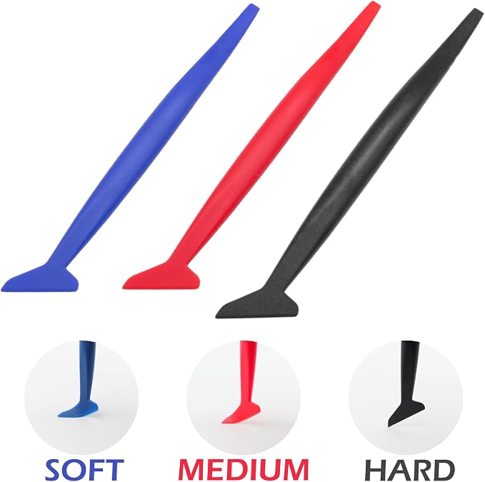 Spanno Vinyl Wrap Tool Kit - Includes Wrap Felt Squeegee, 3 Pcs Micro Squeegees, Corner Squugee, Utility Knives, Vinyl Cutter, Cloth and Working Gloves