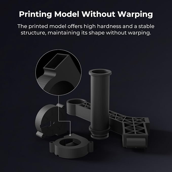 Creality PLA Filament 1.75mm Carbon-Black, 3D Printer Filament 1kg (2.2lbs) Spool, High Toughness & Warp-Free, Dimensional Precision ±0.03mm, Printing Filament for All FDM 3D Printers