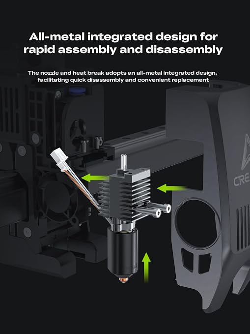 Creality K2 Plus Ceramic Heating Block Upgrade Kit, with Quick-Swap Nozzle, High Thermal Conductivity & 350°C High Temperature Resistancefor, K2/K2 Plus/Creality Hi 3D Printers