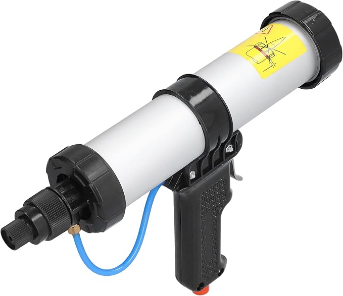 BTER Pneumatic Air Caulking Gun, 310ml Professional Cordless Caulking Gun with Air Flow Regulator, Lightweight Aluminum Alloy Heavy Duty Pneumatic Caulking Gun for 10 oz / 10.3 oz/ 10.5 oz Cartridges