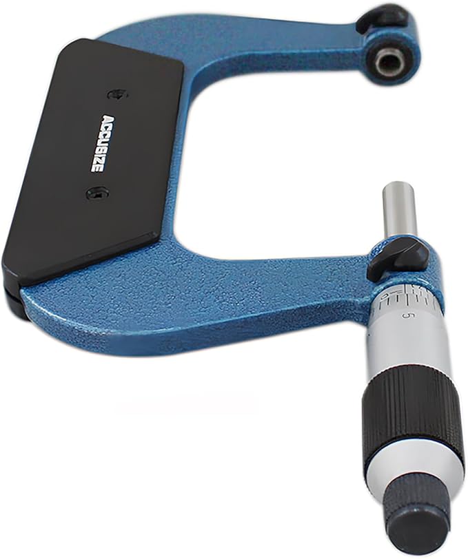 Accusize Industrial Tools Screw Thread Micrometer, 2-3", S916-C752 | 4 Anvil Sets: 24-14, 13-9, 8-5, 4.5-3.5 TPI, 0.001" Resolution, ±0.00016" Accuracy
