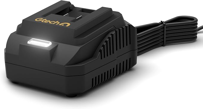 Gtech Power Tool Battery Charger - Fast Charge in 75 Min - 1.8m Cable - LED Charging Status - Compatible with Gtech Tools - Ideal for Quick and Efficient Recharging