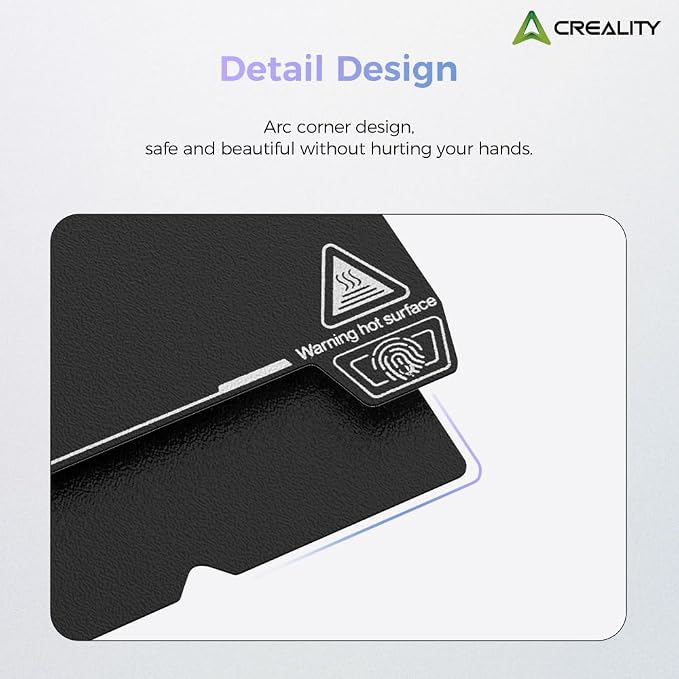 Creality Epoxy Resin Build Plate, 310 * 315mm Double-Sided Bed Plate Texture Spring Steel Excellent Adhesion Heat-Resistant Durable Wear Resistance Flexible Print Platform for K1 Max/Ender-3 V3 Plus