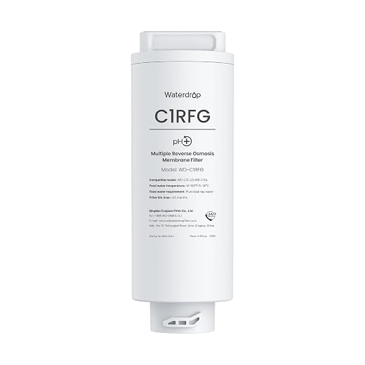 Waterdrop C1RFG Filter, Replacement for C1SL RO System, 12-Month Lifetime | Countertop Reverse Osmosis Filter, Enhanced Filtration, Long Filter Lifespan, Easy and Quick Filter Replacement