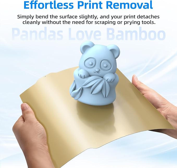 BIQU PyroGrip Smooth PEI+Textured PEI Panda Build Plate for Bambu-Lab A1 Mini 184x184mm, Double Sided PEI Spring Steel Build Plate Flexible Sheet Print Bed Removable Surface Platform