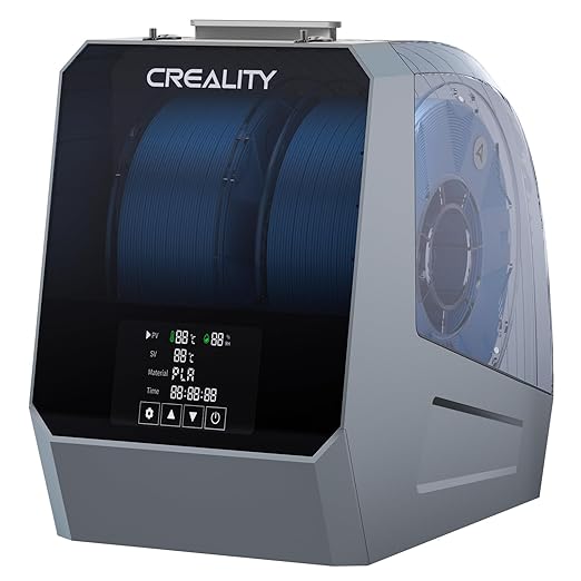 Creality Space Pi Filament Dryer Plus, 2 Spool Capacity, Double 360° Heating Dry Box, 4'' Touch Screen & Fan, 3D Printer Storage Dehydrator for 1.75/2.85/3mm Filaments, for PLA PETG ABS TPU