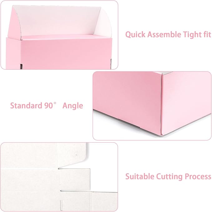 9x6x2 Pink Shipping Boxes, 45 Pack Corrugated Cardboard Mailer Boxes for Packaging Small Business Mailing Gift