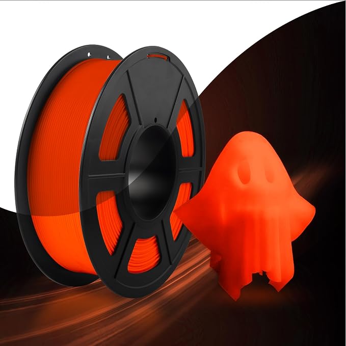 SUNLU Glow in The Dark PLA Filament, Neatly Wound Luminous PLA 3D Printer Filament 1.75mm Dimensional Accuracy +/- 0.02mm, Fit Most FDM 3D Printers, 1kg Spool (2.2lbs), (Red PLA, Glow Red)