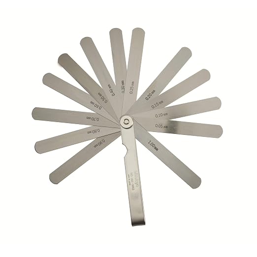 Mitutoyo 184-305S, Thickness Feeler Gage Set with Precision-Calibrated Steel Leaves for Accurate Gap and Clearance Measurement, Durable Construction, and Long-Service Performance | Precision-Calibrated Leaves, Accurate Gap and Clearance Measurement