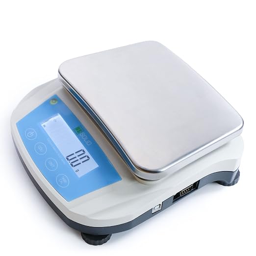 U.S. Solid 10kg x 0.1g Electronic Precision Balance Lab Digital Balance Scale, RS232 & USB Interface, AC100V-240V Power Supply, 19 Measurement Units