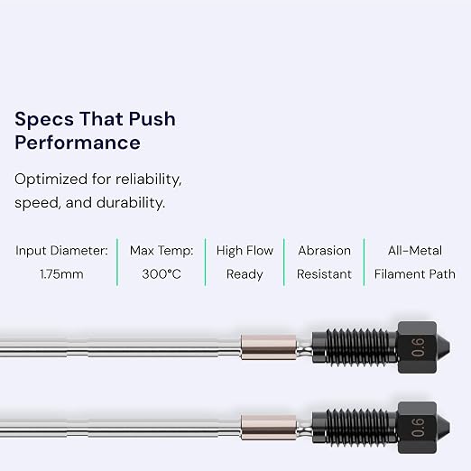 Genuine E3D High Flow Prusa Nozzle for MK4/XL 3D Printer (ObXidian, 0.4mm)