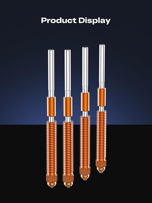 Creality K2 Plus Quick-Swap Nozzle Kit 4-Pack for K2/K2 Plus/Creality Hi, Includes 0.4mm x2, 0.6mm, 0.8mm Apertures, Swift Installation & Upgraded Material