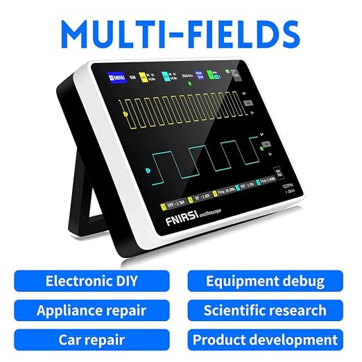 FNIRSI 1013D Oscilloscope - Handheld Tablet Oscilloscope, Portable Digital Storage Oscilloscope Kit 2 Channels 100Mhz Bandwidth 1GSa/s Sampling Rate 7" TFT LCD Touch Screen