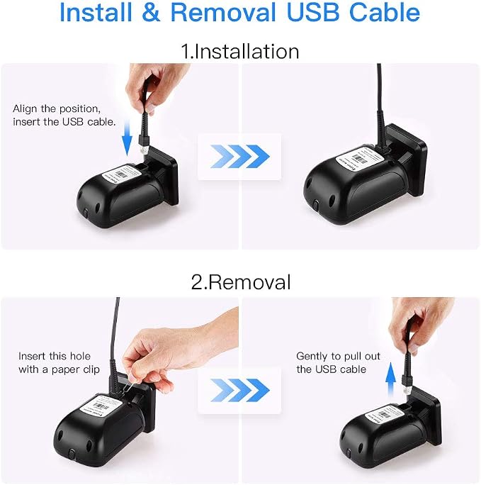 Eyoyo 1D 2D Desktop Barcode Scanner, Omnidirectional Hands-Free USB Wired Barcode Reader, Capture Barcodes from Mobile Phone Screen, Automatic Image Sensing for Supermarket Library Retail Store