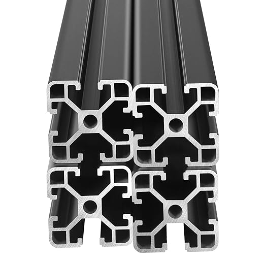 IXGNIJ 4PCS T Slot 4040 Aluminum Extrusion Profile 31.5'',European Standard Linear Rail for 3D Printer Parts and CNC DIY 800mm Black
