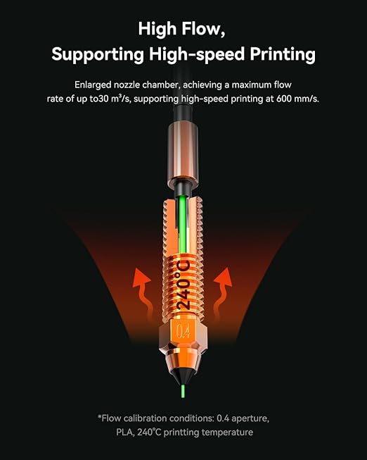 Creality Official K1C/K1 SE Phaetus Silicon Carbide Nozzle, 0.4mm Quick-Swap 3D Printer Nozzle Specially for Carbon Fiber, Wood, Glass Fiber Filament for Ender 3 V3, Ender 3 V3 Plus, K1, K1 Max
