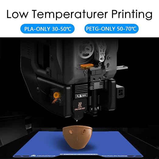 HzdaDeve Upgraded Cool Plate for H2C/A2L Combo Low Temperature Cold Build Plate 335x346.5MM Double Sided Smooth Board Sheet Bed PEI Platform for Bambu Lab 3D Printer (No Heating/No Glue)