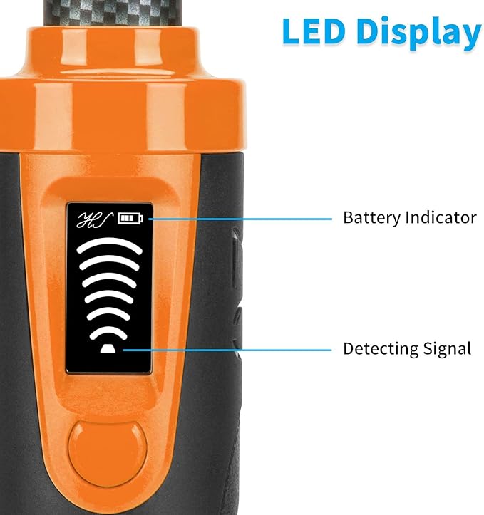 Fully Waterproof Handheld Metal Detector LCD Display Detection Signal Three Detect Modes for Different Environment 35m Waterproof Depth Pinpointer Included a 9V Battery for Adults and Kids Gift