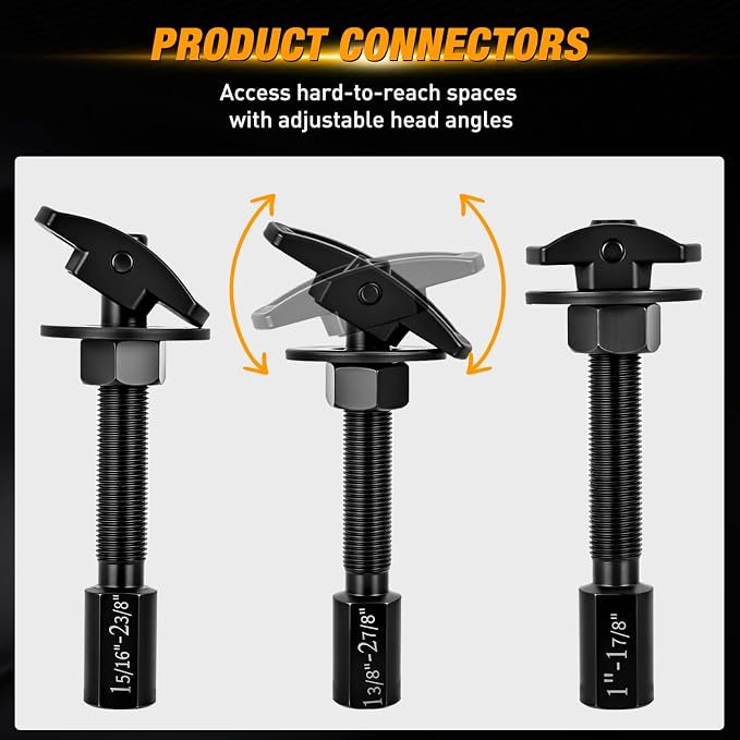 GOOACC 3PCS Rear Axle Bearing Puller Set, Axle Bearing Puller Removal Tool Kit with 3 Sizes 1" to 1-7/8", 1-5/16" to 2-3/8" & 1-3/8" to 2-7/8" Axle Wheel Bearing Removal Tools for Axles Bearings, Blue