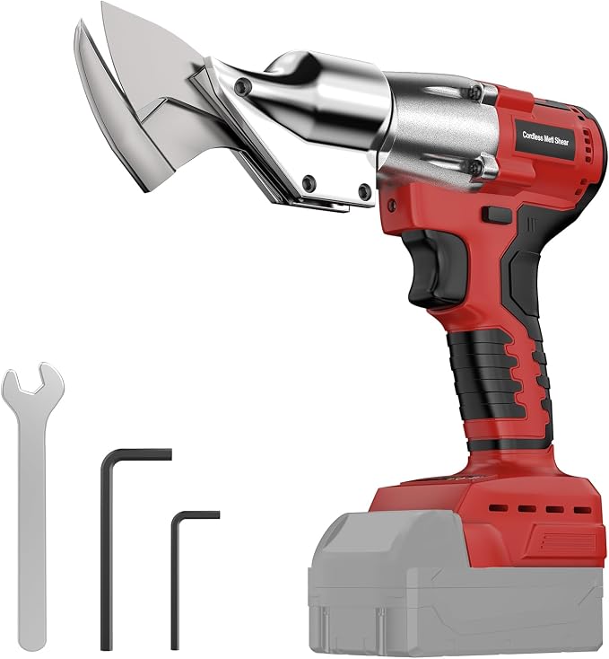 Cordless Sheet Metal Cutter Compatible with Milwaukee 18V Battery, Electric Metal Shears with 360° Rotating Head, Torque 221 Ft-Lbs, Brushless Scissors for Stainless Steel, Metal, Iron (Tool Only)