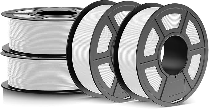 JAYO PETG Filament 1.75mm Bundle 4.4KG, Strong Toughness PETG 3D Printer Filament, Dimensional Accuracy +/- 0.02 mm, Fits for Most FDM 3D Printers (White)