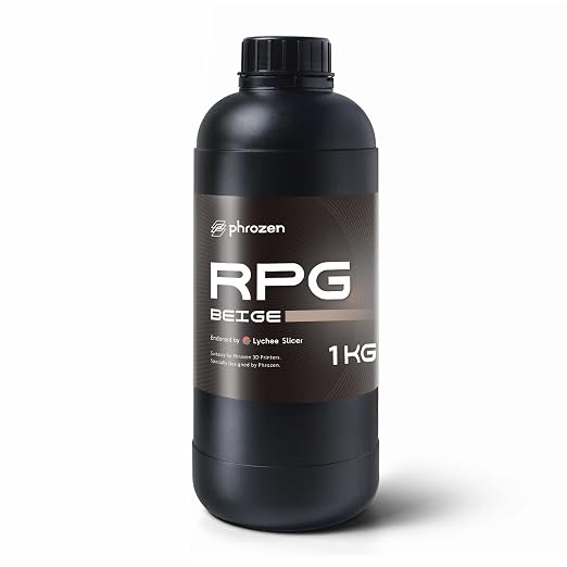 phrozen 3D Printer Rapid Resin [RPG], Low Shrinkage Superior Precision Smooth Surface Finish, 405nm LCD UV-Curing Photopolymer Resin, Beige (1KG)