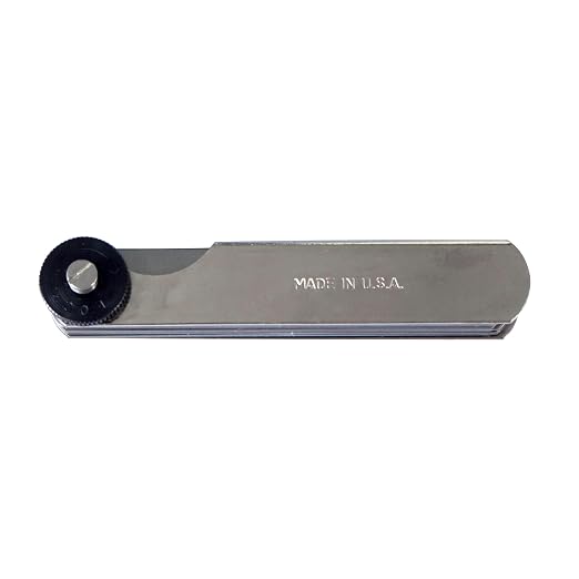 Made in USA | Unipec Feeler Gauge, English & Metric Thickness Gage, 26 Number of Leaves, 0.0015" to 0.025" (0.038 to 0.889 mm) Size of Leaves, Straight Blade 1/2" Width at Tip