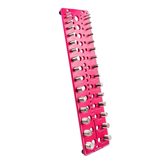 Nut and Bolt Thread Checker 32 SAE & 32 Metric Rustproof Solid Non-Deformable Thread Checker, Wall-Mountable Bolt Size Finder Tool, Bolt and Nut Sizer and 19 Drill Bit Sizes for Quick Measurement