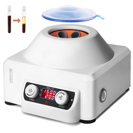 Cekegon Centrifuge, PRP Centrifuge Machine 6x10ml with LCD Digital Control, 4000rpm 1795xg RCF Portable Lab Benchtop Centrifuges, Timer 1-99min