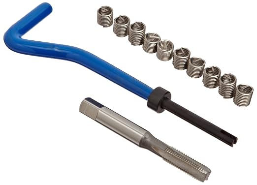 E-Z Lok EK20410 Helical Threaded Insert Kit, 304 Stainless Steel, #6-32 Thread Size, 0.138" Installed Length (Pack of 10)