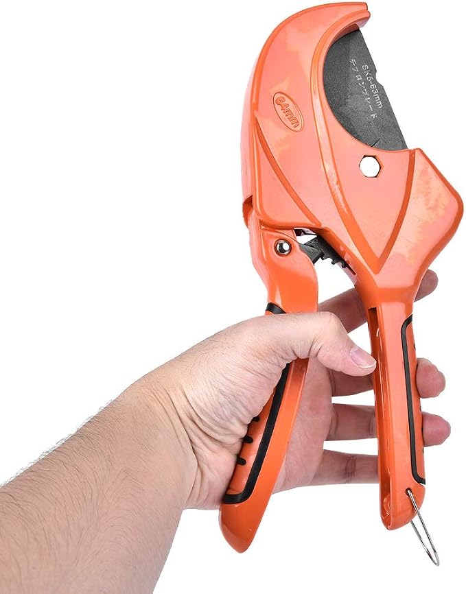 PVC Pipe Cutter, 63mm Opening Manganese Steel Pipe Cutter Scissors, Pipe Cutting Tool for PVC PPR Pipe, Water Pipe, Gas Pipe, Home Working and Plumber