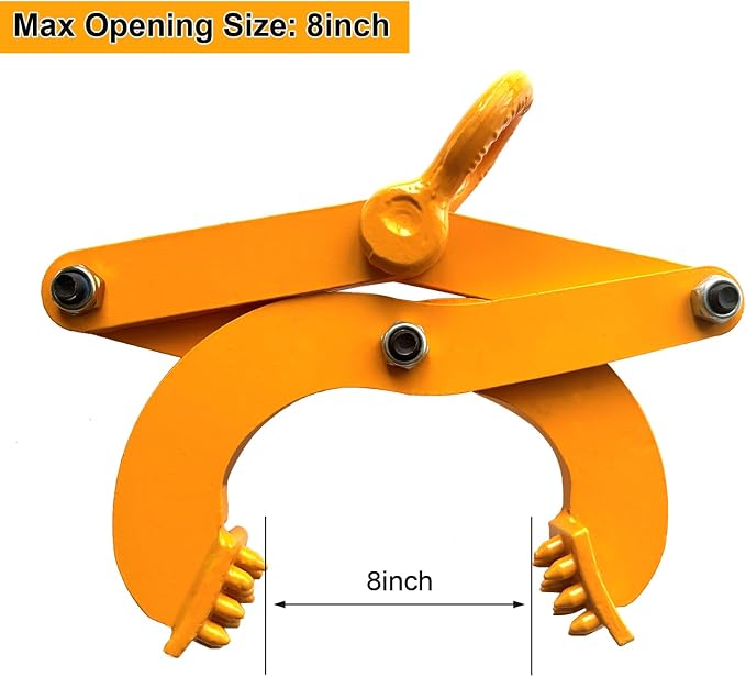6090lbs Pallet Puller Clamp Heavy Duty Steel Single Scissor for Pulling Pallets, Woods, Trees, 8 Inches Bigger Jaw Opening Pallet Grabber
