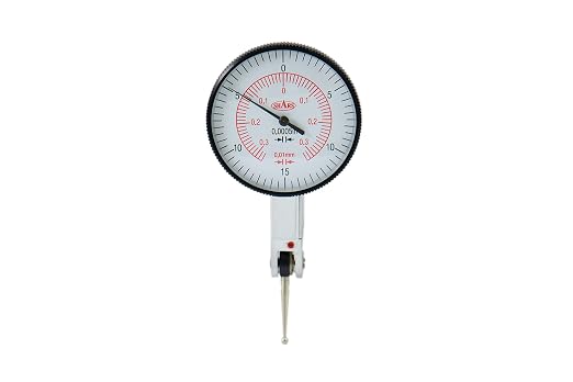 Shars 0.030"/0.6mm x 0.0005"/.01mm Large Face Dial Test Indicator 303-3204 P