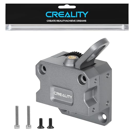 Creality Official CR 10 SE Extruder Kit, Original All Metal Direct Extrusion Kit Dual Gear Extruder, Silver Black 3.5:1 Gear Ratio Feeding Extrusion Mechanism Kit for Creality CR-10 SE 3D Printer